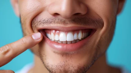 Foto op Plexiglas ホワイトニングされた白い歯の男性 © Hiroyuki