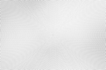 Halftone vector background. Monochrome halftone pattern. Abstract geometric dots background. Pop Art comic gradient black white texture. Design for presentation banner, poster, flyer, business card.	