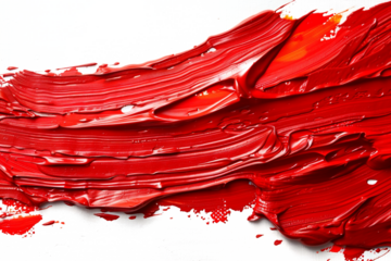 red oil paint strokes