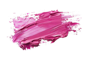 pink oil paint strokes, one stroke of the brush, plain white background.
