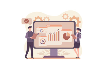 Business Strategy Flat Illustration Design