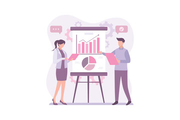 Business Strategy Flat Illustration Design