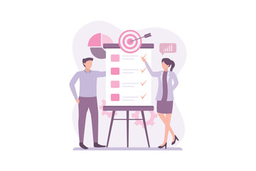 Business Strategy Flat Illustration Design