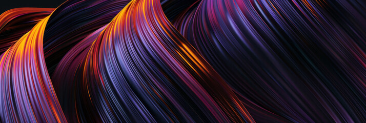 Fototapeta premium colorful lines and curves background, generative AI