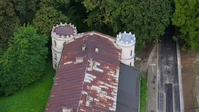 Beautiful Palace Bircza Bircza Aerial View Poland