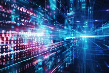 Futuristic background Data Transfer. technology concept by AI generated image