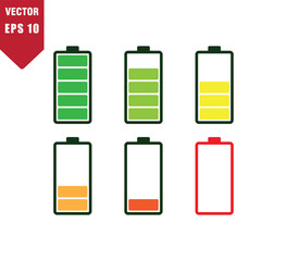 Battery icon vector logo design template