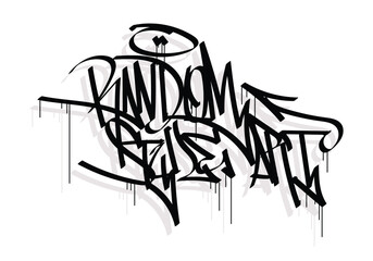 RANDOM STYLE ART word graffiti tag style