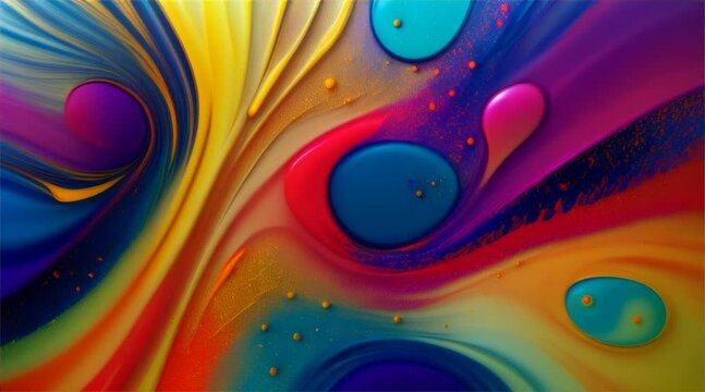 Colorful Swirling Lines Abstract Background Art