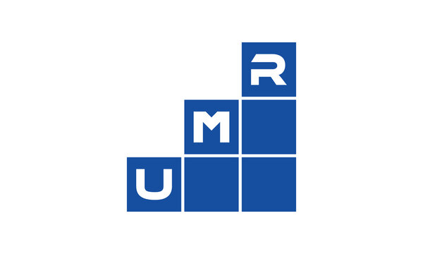 UMR initial letter financial logo design vector template. economics, growth, meter, range, profit, loan, graph, finance, benefits, economic, increase, arrow up, grade, grew up, topper, company, scale
