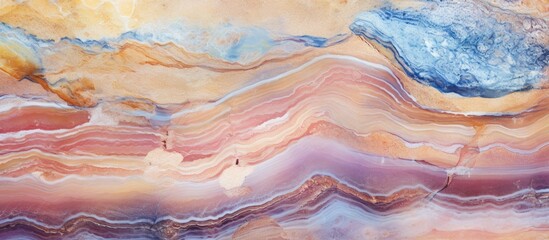 Marble Onyx Stone Texture with Colorful Stripes and Layers