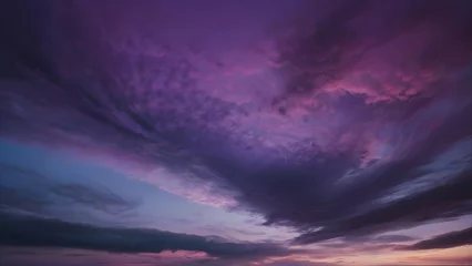 Fotobehang abstract purple sky, Sunset Sky Amidst Dramatic Cloudscape © atosuwan