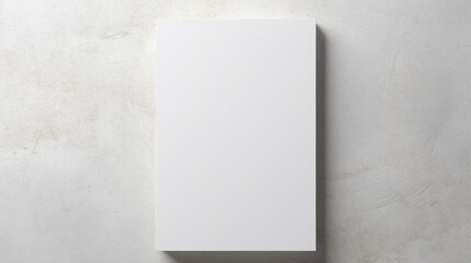 empty white vertical rectangle poster mockup on grey background
