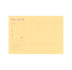 Week of memo planner. template vector. Vector illustration. List.	