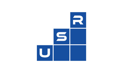 USR initial letter financial logo design vector template. economics, growth, meter, range, profit, loan, graph, finance, benefits, economic, increase, arrow up, grade, grew up, topper, company, scale