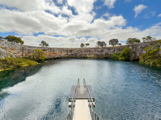 Little Blue Lake in Mount Gambier, South Australia