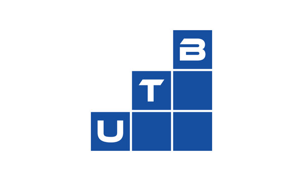 UTB initial letter financial logo design vector template. economics, growth, meter, range, profit, loan, graph, finance, benefits, economic, increase, arrow up, grade, grew up, topper, company, scale
