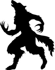 silhouette of a wolf
