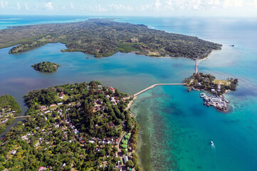 Aerial view of Sainte Marie island - Nosy Boraha, Madagascar - obrazy, fototapety, plakaty