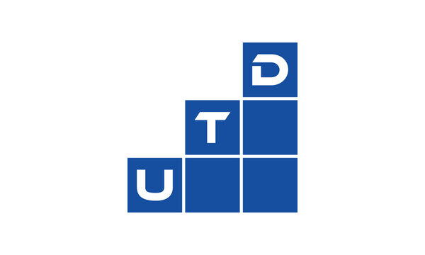 UTD initial letter financial logo design vector template. economics, growth, meter, range, profit, loan, graph, finance, benefits, economic, increase, arrow up, grade, grew up, topper, company, scale