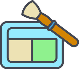 Blushon Brush Vector Icon