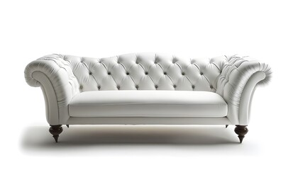 White sofa isolated. White modern sofa isolated on white background