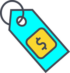 Dollar Tag Vector Icon