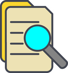 Magnifier Document Vector Icon