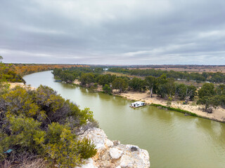 Overcast day at Big Bend on the Murray River, South Australia
