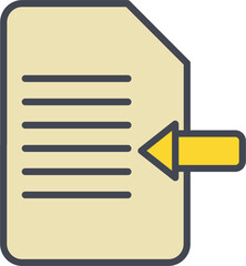 Obraz premium Import Document Vector Icon