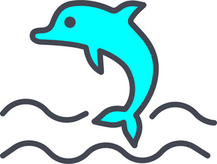 Dolphin Vector Icon