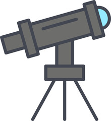 Telescope on Stand Vector Icon