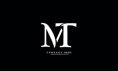 MT, TM, M, T Abstract Letters Logo Monogram