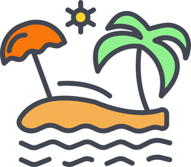 Beach Vector Icon