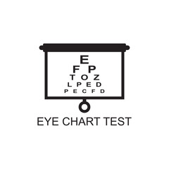eye chart test icon , ophthalmology icon vector