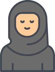 Islamic Woman Vector Icon