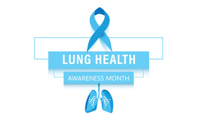 Lung health awareness month. background, banner, card, poster, template. Vector illustration.