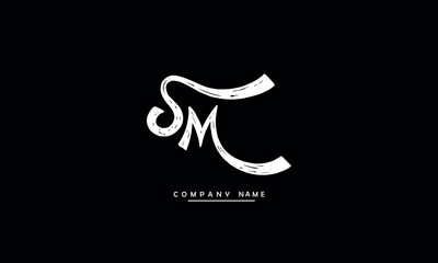 MS, SM, M, S Abstract Letters Logo Monogram