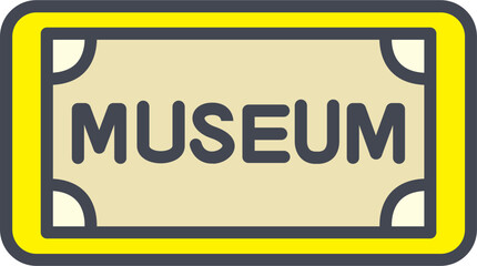 Museum Tag Vector Icon
