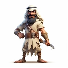 Fototapeta premium Game Character concept art isolated white background