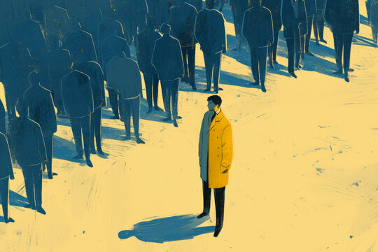 A misfit outsider in the crowd
