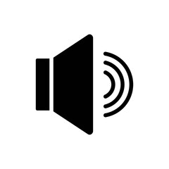 Sound user interface, interface Glyph Icon Black and White