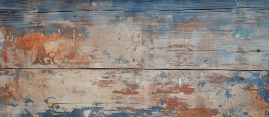 Texture of aged and weathered paint on wood surface