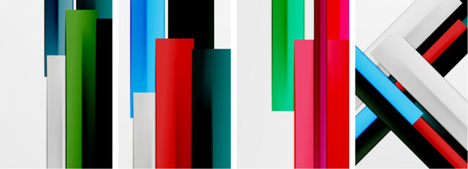 Minimal lines and color stripes poster abstract backgrounds. Vector illustration For Wallpaper, Banner, Background, Card, Book Illustration, landing page