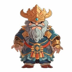 Game Character concept art isolated white background