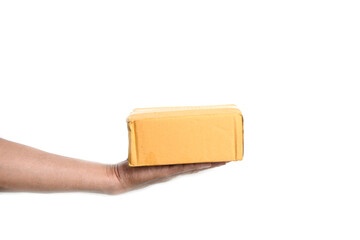 Empty hand holding isolated on the white background.