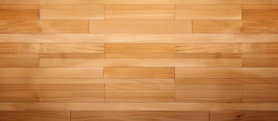 A closeup shot of a polished brown wooden floor showcasing the natural grain of the wood with hints of varnish and amber tones - Powered by Adobe
