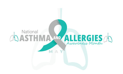 National Asthma and Allergies awareness month. background, banner, card, poster, template. Vector illustration.
