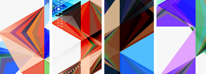 Minimalist triangular geometric clean concept posters for wallpaper, business card, cover, poster, banner, brochure, header, website
