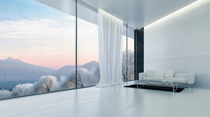 Modern Bedroom with Elegant Decor, Bright Window, and Minimalist Style, Comfortable and Stylish Interior